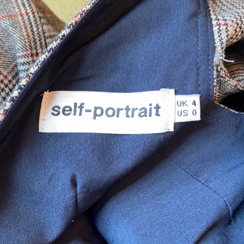 Self Portrait  midi length plaid dress US 0 UK 4 EUC - Picture 12 of 14